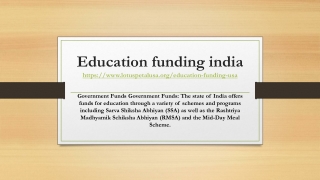 Education funding india