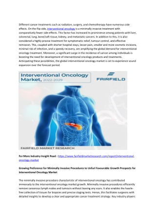 Interventional Oncology Market