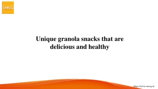 Unique granola snacks that are delicious and healthy