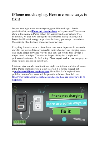 iPhone not charging. Here are some ways to fix it