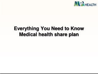Everything You Need to Know Medical health share plan