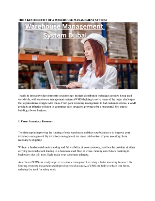 Warehouse Management System Dubai