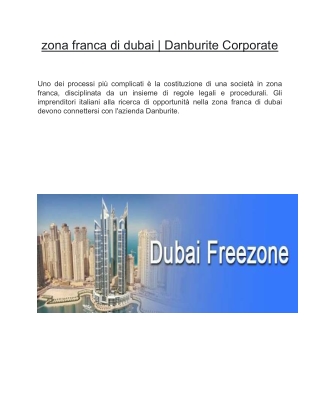 zona franca di dubai  | Danburite Corporate