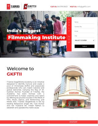 Filmmaking Diploma and Certificate Course details