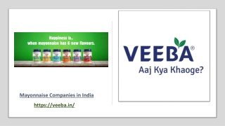 Mayonnaise Companies in India