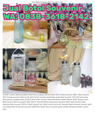 Ô8౩8-౩6l8-2l42 (WA) Tumbler Custom Nama Botol Souvenir Hitam