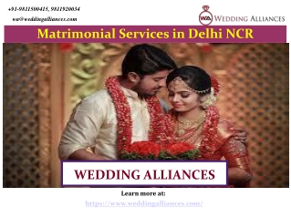 Matrimonial Services in Delhi NCR