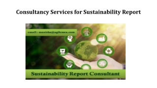 Consultancy Services for Sustainability Report