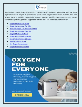 Oxygen Generator Portable