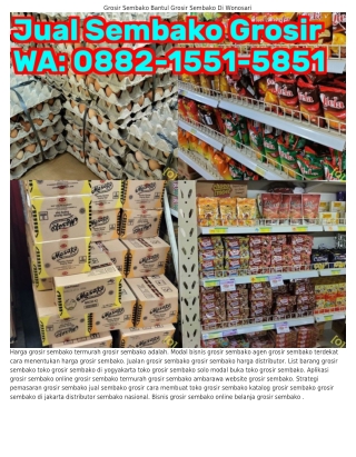 Ö88ᒿ•l55l•585l (WA) Trader Sembako Jogja Toko Grosir Sembako Ungaran