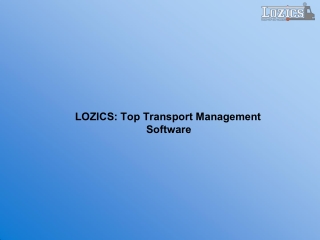 LOZICS Top Transport Management Software