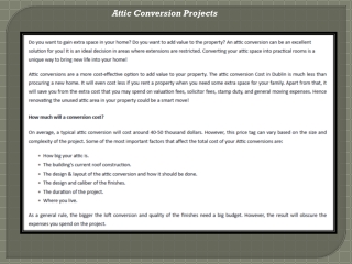 Attic Conversion Projects
