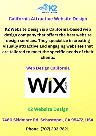 California Attractive Website Design