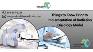 Things to Know Prior to Implementation of Radiation Oncology Model