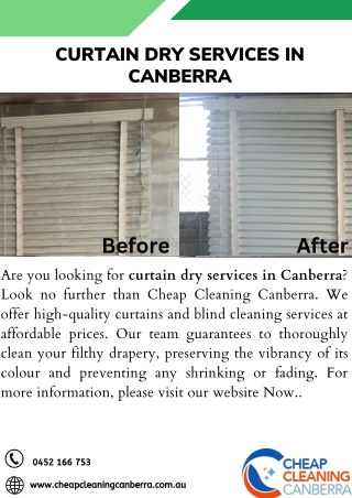 Curtain Dry Services in Canberra