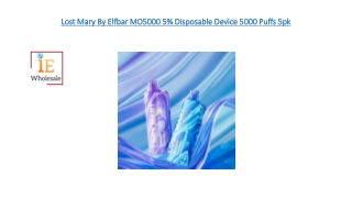 Lost Mary By Elfbar MO5000 5% Disposable Device 5000 Puffs 5pk