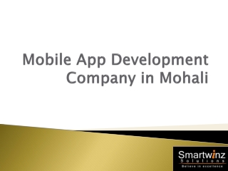 Mobile App Development Company in Mohali