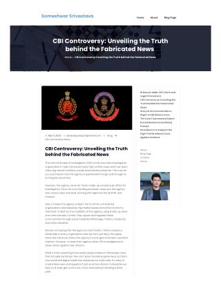 CBI Controversy Unveiling the Truth behind the Fabricated News