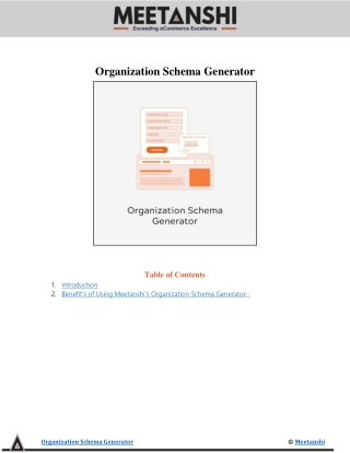 Organization Schema Generator