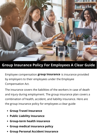 Group Insurance Policy For Employees A Clear Guide