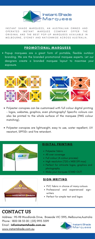 Prepare to Impress Your Guests by Investing in Custom Printed Canopy Tent