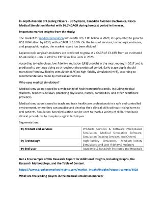 medical Simulation Market