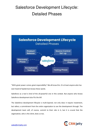 Salesforce Development Lifecycle: Detailed Phases