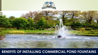 Benefits of Installing Commercial Pond Fountains