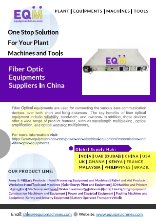 Fiber Optic Equipments Suppliers in China