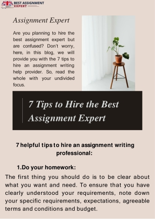 7 Tips to Hire the Best Assignment Expert (2)