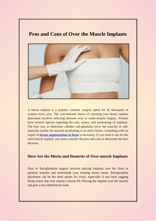 Why Muscle Implant is the Best Option?