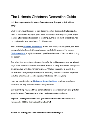 The Ultimate Christmas Decoration Guide