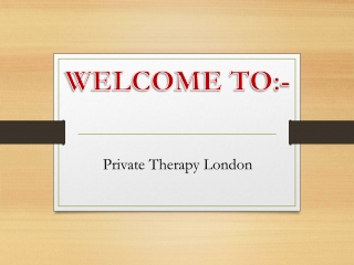 Private Therapy London
