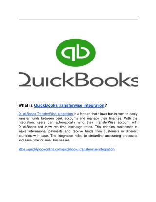 What is QuickBooks transferwise integration (1)