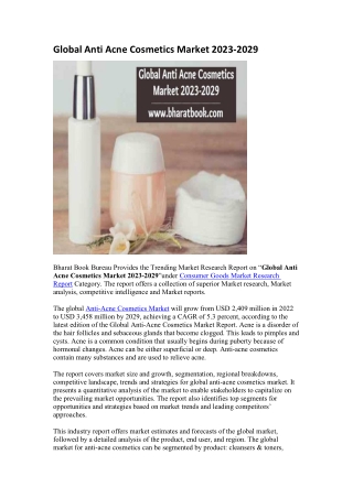 Global Anti Acne Cosmetics Market 2023-2029