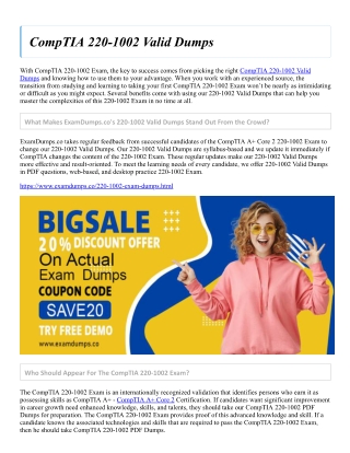 CompTIA 220-1002 Valid Dumps