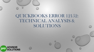 QuickBooks Error 12152 Technical Analysis & Solutions