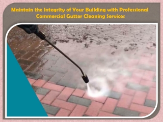 Maintain the Integrity of Your Building with Professional Commercial Gutter Cleaning Services