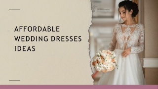 Affordable wedding dresses ideas