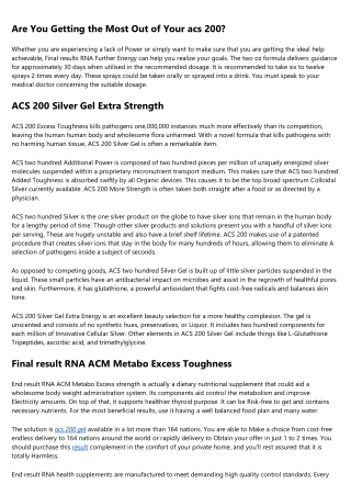 10 Signs You Should Invest in acs 200 gel