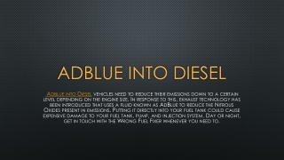 Adblue into diesel