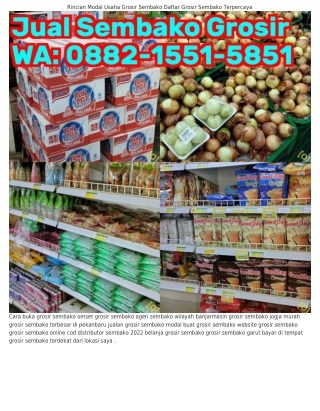 O88ᒿ•l55l•585l (WA) Grosir Sembako Bantul Membuka Toko Grosir Sembako