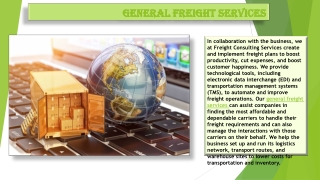 Freight consulting services