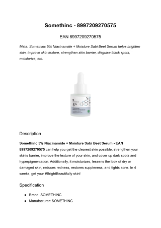 Somethinc 5% Niacinamide   Moisture Sabi Beet Serum