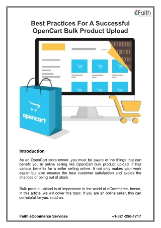 Best Practices For A Successful OpenCart Bulk Product Upload