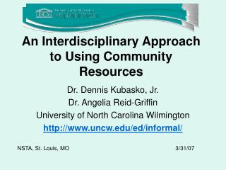 An Interdisciplinary Approach to Using Community Resources