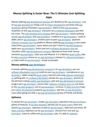 Money Splitting Is Easier Now The 5 Ultimate Cost-Splitting Apps