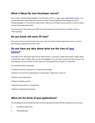 presentatio on java Course_1
