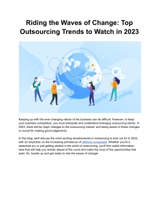 Riding the Waves of Change: Top Outsourcing Trends to Watch in 2023