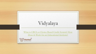 What is CBCS or Choice Based Credit System How Does It Work for an Educational Institute